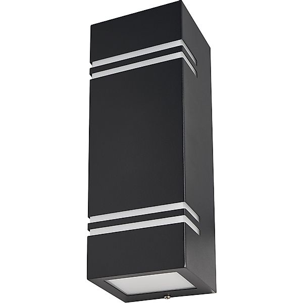 Eco-Light LED-Außenwandleuchte Stripes 1.360 lm 25 x 8,7 x 8,5 cm Schwarz M günstig online kaufen