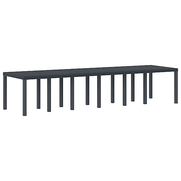 vidaXL Gartentisch Anthrazit 350x100x73 cm Poly Rattan 3378524 günstig online kaufen