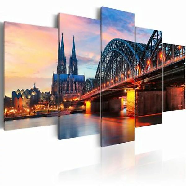 artgeist Wandbild Evening in Cologne mehrfarbig Gr. 200 x 100 günstig online kaufen