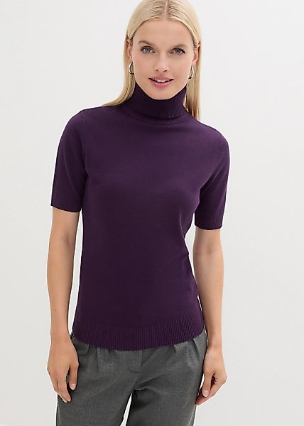 bonprix Rollkragenpullover "Rollkragenpullover, Kurzarm" Rollkragenpullover günstig online kaufen