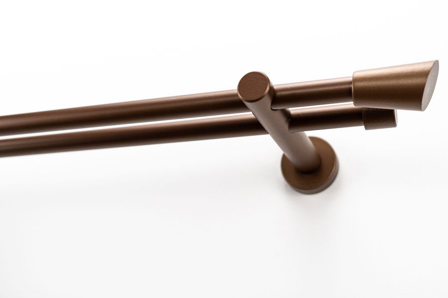 GARESA Gardinenstange "MOLIS" Ø 20 mm 2 läufig-läufig Wunschmaßlänge Vorhan günstig online kaufen