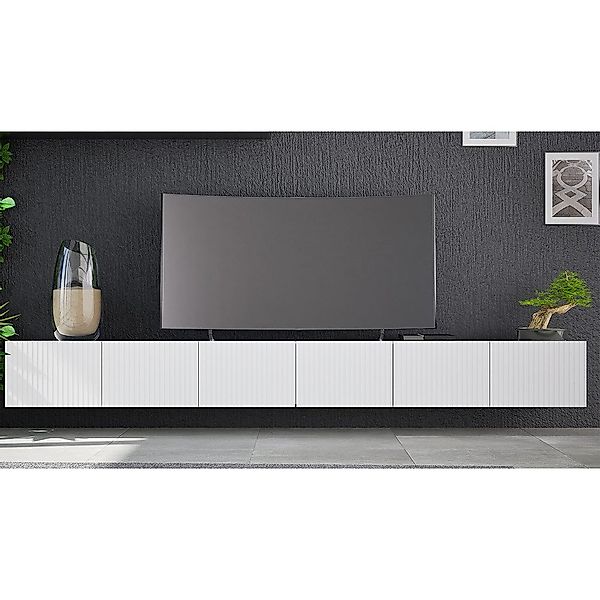 Lomadox Lowboard KEMPTEN-132, in weiß matt, günstig online kaufen