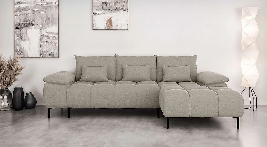 INOSIGN Ecksofa "DROMARA Schlafsofa mit Bettkasten, Maße: B/T/H 277/141/91 günstig online kaufen
