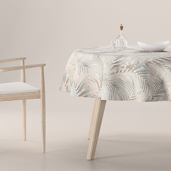 Runde Tischdecke, grau-beige, Gardenia (142-14) günstig online kaufen