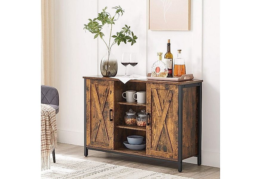 VASAGLE Sideboard Küchenschrank, 100 x 35 x 70 cm, mit offenen Regalfächern günstig online kaufen