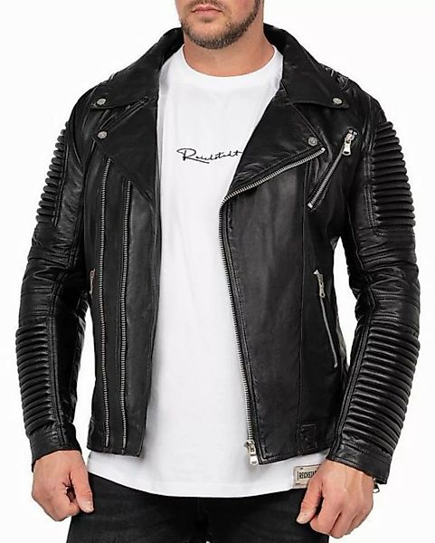 Reichstadt Bikerjacke Herren ECHTLEDER Jacke RS006LUX mit Rippenmuster und günstig online kaufen