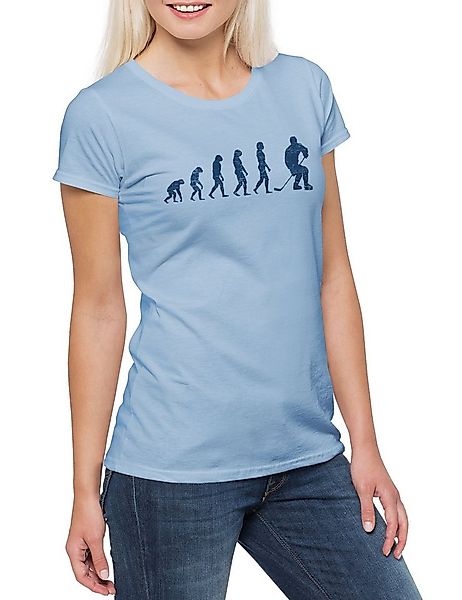 Urban Backwoods Print-Shirt Eishockey Evolution Damen T-Shirt Ice Hockey Sp günstig online kaufen