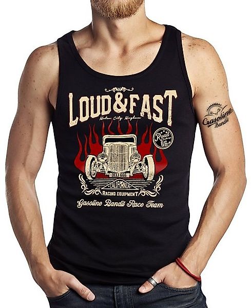 GASOLINE BANDIT® Tanktop Rockabilly Hot-Rod Muskel Shirt: Loud and Fast günstig online kaufen