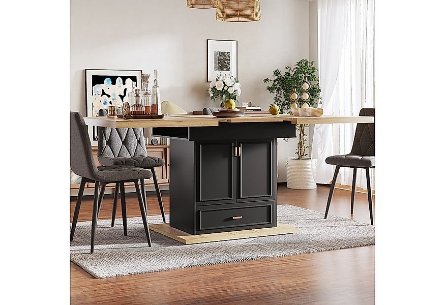 Flieks Esstisch ausziehbar (erweiterbare Tischplatte in Holzoptik, Länge110 günstig online kaufen