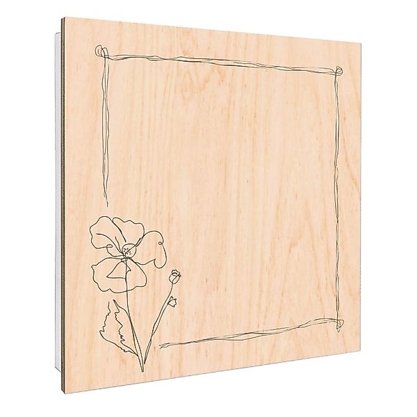 Banjado Großer Schlüsselbox Holz 30x30cm Weiß Scharnier Rechts 50 Haken Sch günstig online kaufen