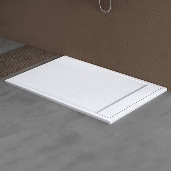 doporro Duschwanne Duschtasse aus Mineral DIN-Anschlüsse günstig online kaufen