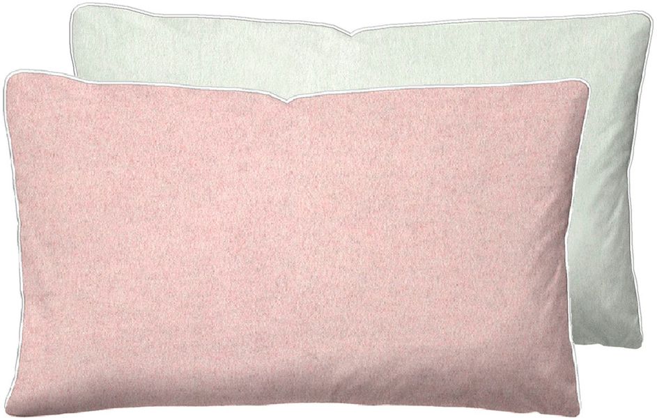 Biberna Kissenbezug "Hermal Flanell mit Reißverschluss, Melange-Optik, Wend günstig online kaufen