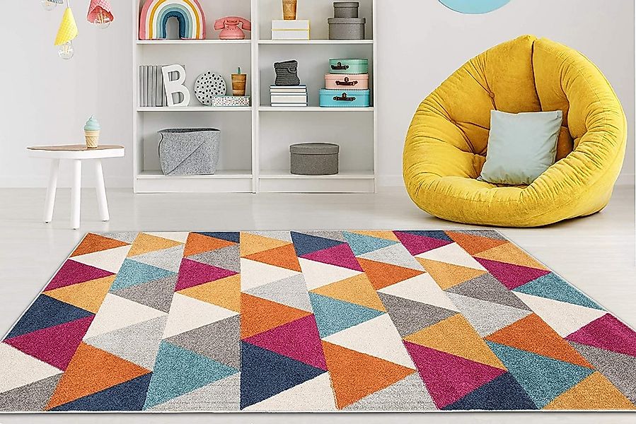 Mazovia Teppich LAZUR_Geometric, 80x150, Geometrisch, Modern, Kurzflor, Gem günstig online kaufen