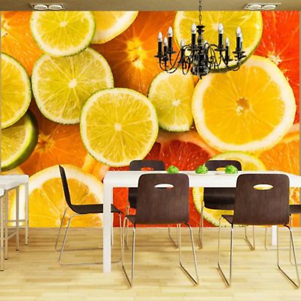 artgeist Fototapete Citrus fruits orange/gelb Gr. 200 x 154 günstig online kaufen