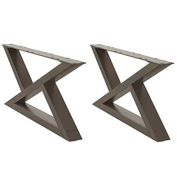 vidaXL Couchtischbeine 2 Stk Naturstahl 70x30-31,3 cm Stahl 4012695 günstig online kaufen