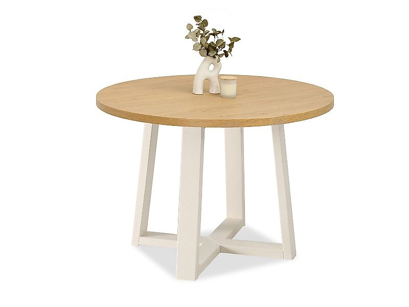 Compleo Esstisch Rund, Loft Design, 100-180 günstig online kaufen