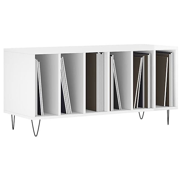 vidaXL Media-Regal Plattenschrank Hochglanz-Weiß 100x38x48 cm günstig online kaufen