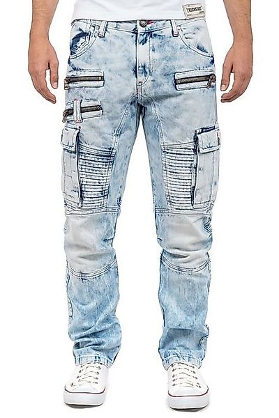 Cipo & Baxx Bikerjeans Biker Hose BA-CD798 Iceblue W31/L32 (1-tlg) im Cargo günstig online kaufen