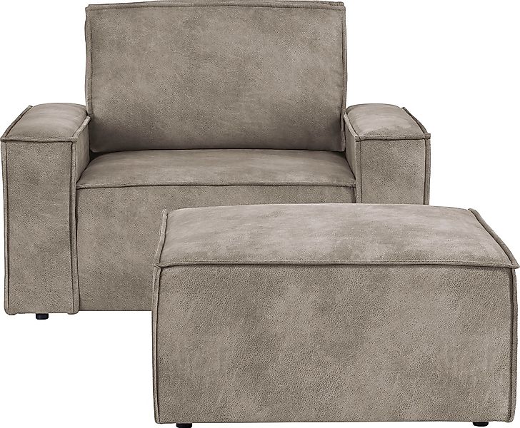 Home affaire Sessel »SHERWOOD« Loveseat und Hocker im Set, passend zur Pols günstig online kaufen