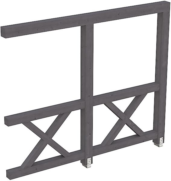 Skanholz Carport-Seitenwand "Andreaskreuz" Wandanbau günstig online kaufen