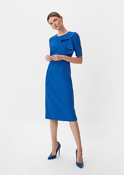 comma Minikleid Kleid mit Volant-Detail Applikation günstig online kaufen
