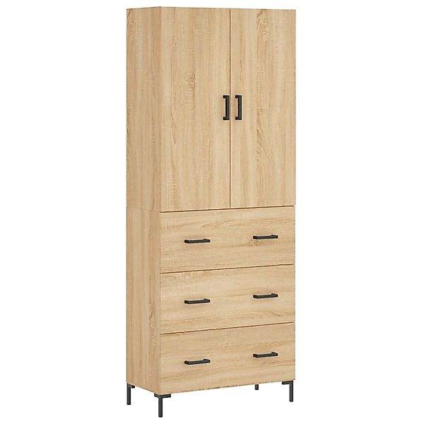 vidaXL Highboard Sonoma-Eiche 69,5x34x180 cm Holzwerkstoff 3195846 günstig online kaufen
