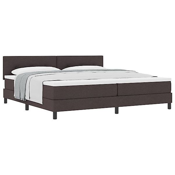 vidaXL Bett Boxspringbett mit Matratze Dunkelbraun 200x200 cm Stoff (1-tlg) günstig online kaufen