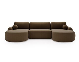 Compleo Ecksofa Design U-Form Ecksofa Bouclé, günstig online kaufen