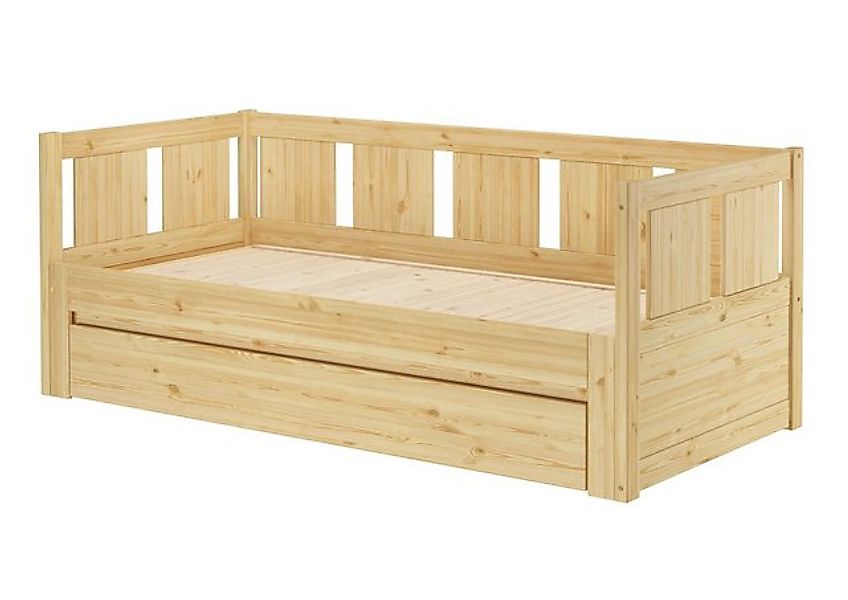 ERST-HOLZ Bett Ausziehbett Holzbett Einzelbett Doppelbett Kiefer Massiv, Ki günstig online kaufen