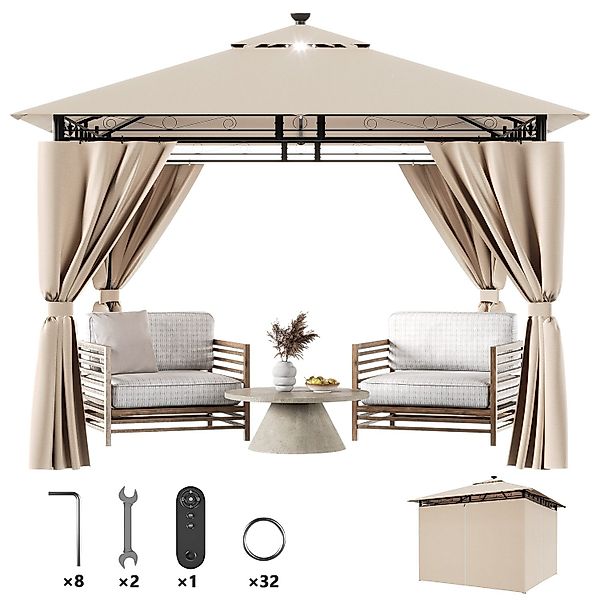 HOMALL Pavillon Gazebo Zelt 3*3/3*4 wetterfestes günstig online kaufen