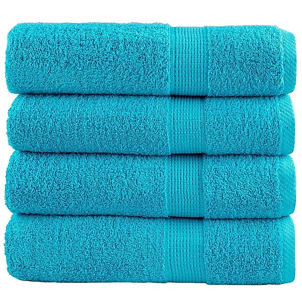 vidaXL Premium-Handtücher 4 Stk Türkis 50x100 600 g/m2 100% Baumwolle günstig online kaufen