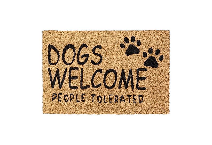 relaxdays Fußmatte Kokos "Dogs Welcome", Höhe: 15 mm günstig online kaufen