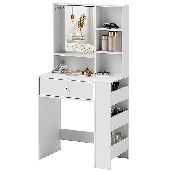 HOMCOM Schminktisch Make-up-Tisch mit Spiegel (Frisiertisch günstig online kaufen