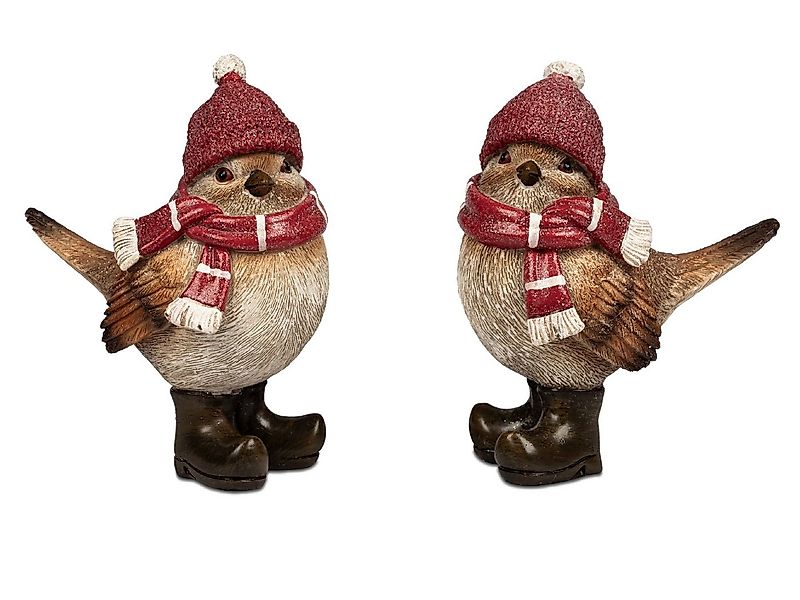 formano Dekofigur Winterkinder, Farbe: Braun, Motiv: Vogel günstig online kaufen
