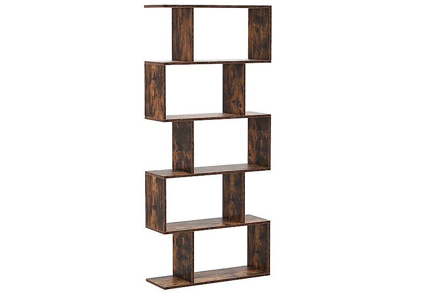 COSTWAY Bücherregal, Raumteiler mit 5 Ebenen, 70 x 23,5 x 158 cm günstig online kaufen