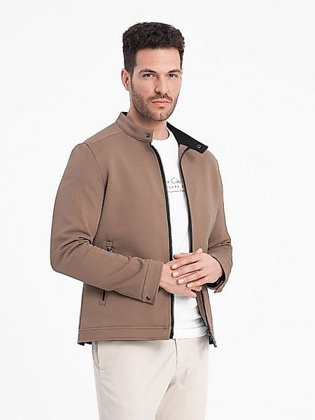 OMBRE Bikerjacke BIKER-Jacke für Herren aus strukturiertem Stoff günstig online kaufen