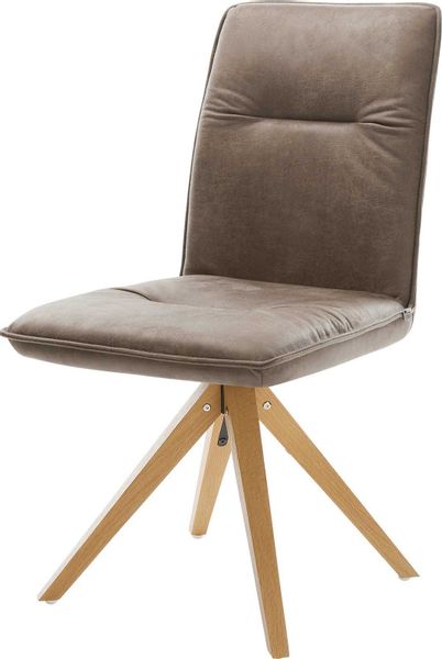 DELIFE Polsterstuhl Vinjo-Flex, Holzgestell kantig Natur günstig online kaufen