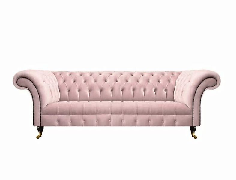 JVmoebel 3-Sitzer Sofa Dreisitze Couch Rosa Polstermöbel Wohnzimmer Chester günstig online kaufen