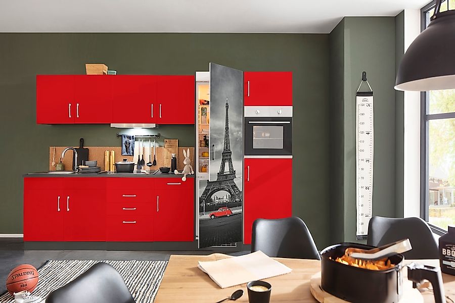HELD MÖBEL Küchenzeile "Paris", mit E-Geräten, Breite 340 cm, mit großer Kü günstig online kaufen