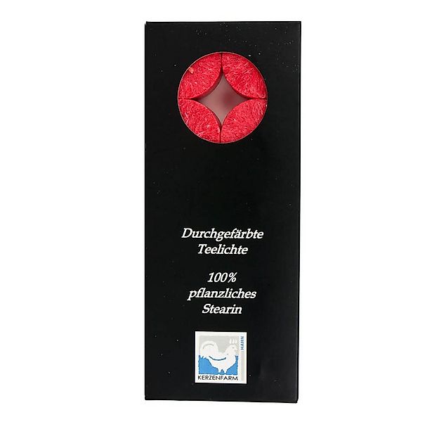 Hahn Kerzenfarm Teelicht Stearin Teelicht Set - rot günstig online kaufen