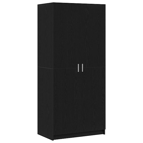 vidaXL Kleiderschrank Kleiderschrank Schwarz Eiche 80x51x180 cm Werkstoff ( günstig online kaufen