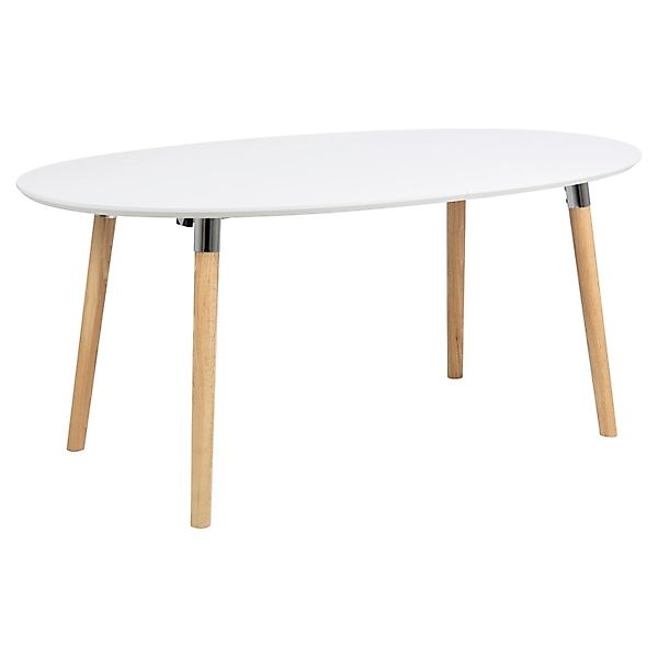 ebuy24 Belle Esszimmertisch 100x170/270 cm mit 2 Zusatzpl in Weiss mit Pinc günstig online kaufen