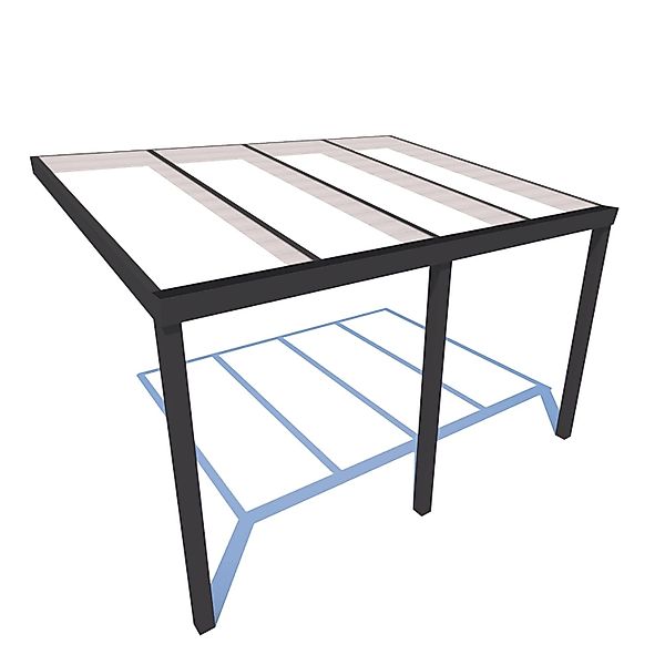 Schweng Terrassenüberdachung S400 in Anthrazit mit Polycarbonat in Klar ode günstig online kaufen