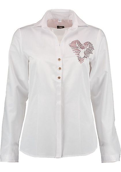 OS Trachten Trachtenbluse Segupu Damen Langarmbluse mit Bügelmotiv auf der günstig online kaufen