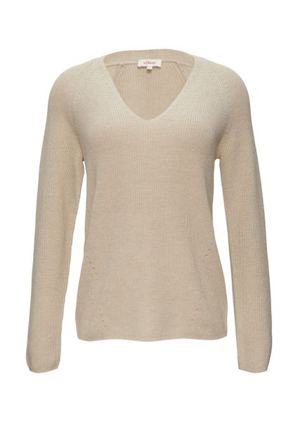 s.Oliver Longpullover Strickpullover Strickpullover mit V-Ausschnitt günstig online kaufen