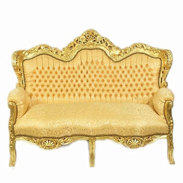 Casa Padrino 2-Sitzer Barock 2-er Sofa King Gold Muster / Gold - Barock Möb günstig online kaufen