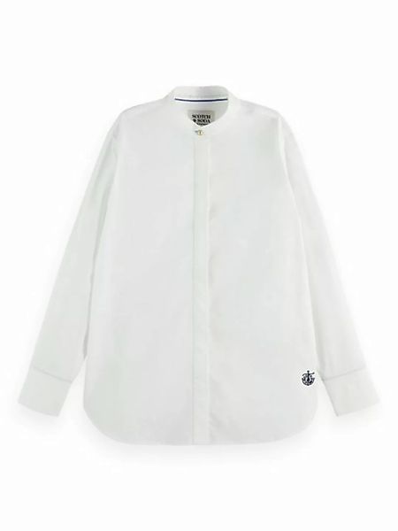 Scotch & Soda T-Shirt Collarless relaxed fit shirt, White günstig online kaufen