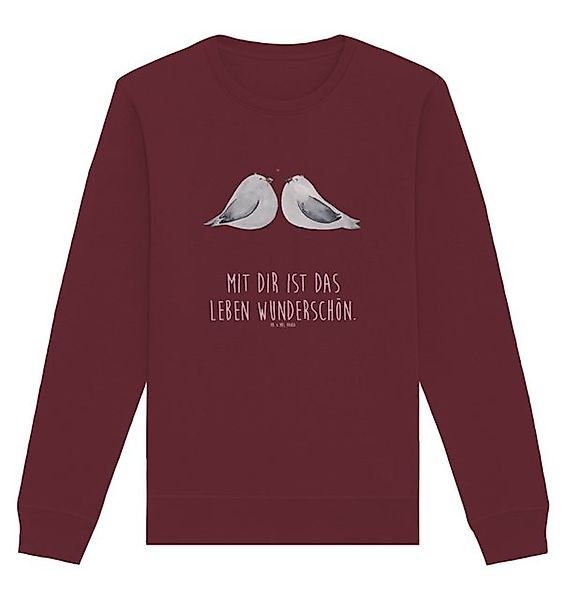 Mr. & Mrs. Panda Longpullover Turteltauben Liebe Größe XL - Burgundy - Gesc günstig online kaufen