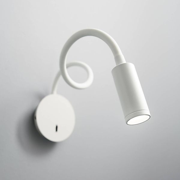 Ideal Lux LED-Wandlampe Focus 2, weiß, 55 cm, Flexarm günstig online kaufen