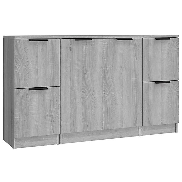 vidaXL Sideboards 3 Stk Grau Sonoma Holzwerkstoff 3115850 günstig online kaufen